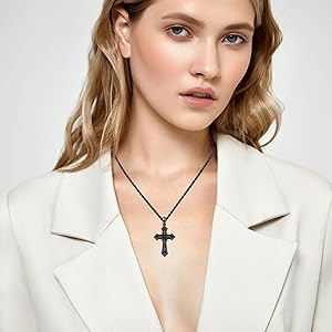 アクセサリー GARNI Essential Cross Necklace 53cm 61OfoS4bU6L._UY300_.jpg